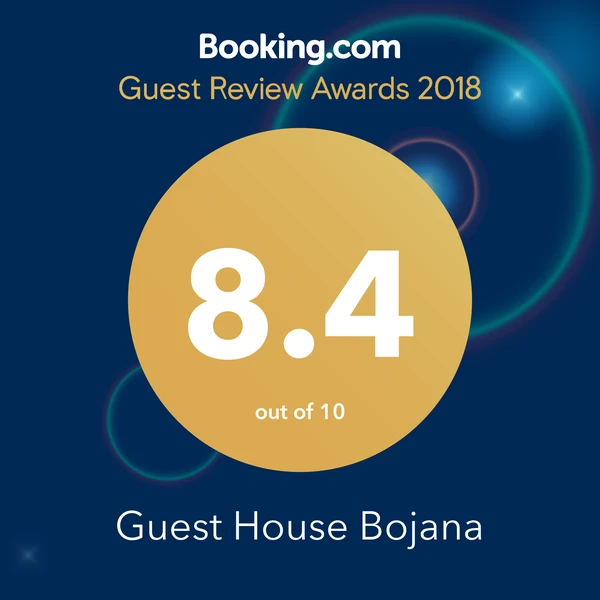 Booking.com, Guest Review Awards 2018: Guest House Bojana, 8.4 от 10