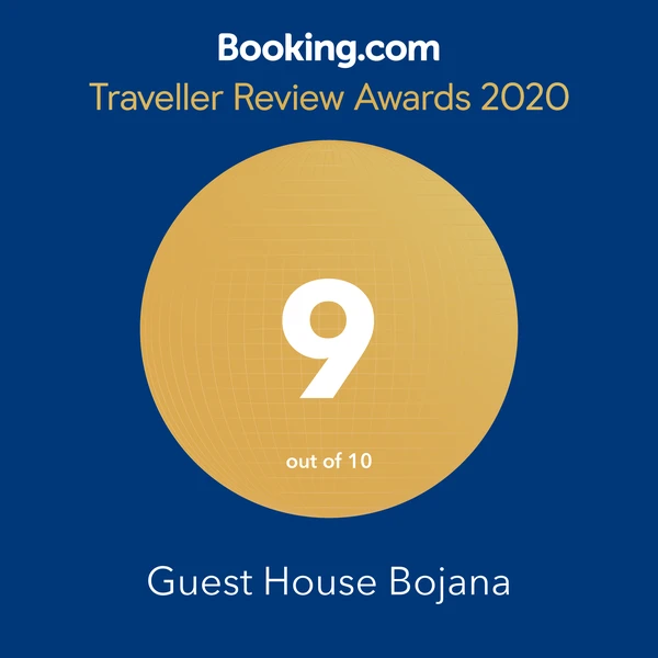 Booking.com, Traveller Review Awards 2020: Guest House Bojana, 9 от 10